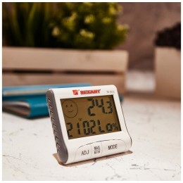 Метеостанции REXANT RM-011 70-0511 {Термогигрометр комнатный с часами и функцией будильника}